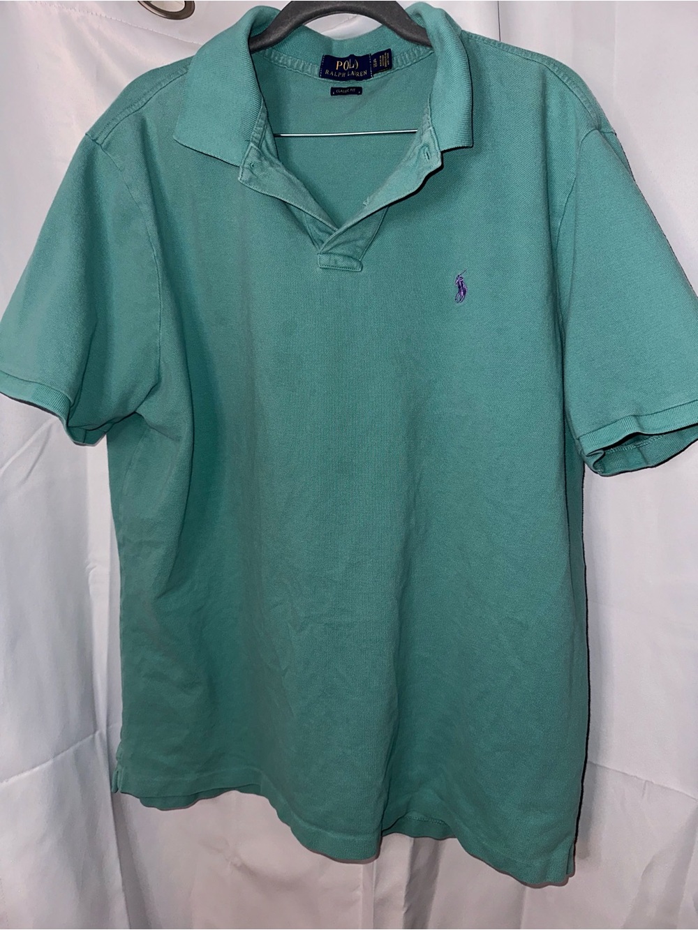 Polo by Ralph Lauren Mint Green Short-Sleeve Polo with Purple Pony